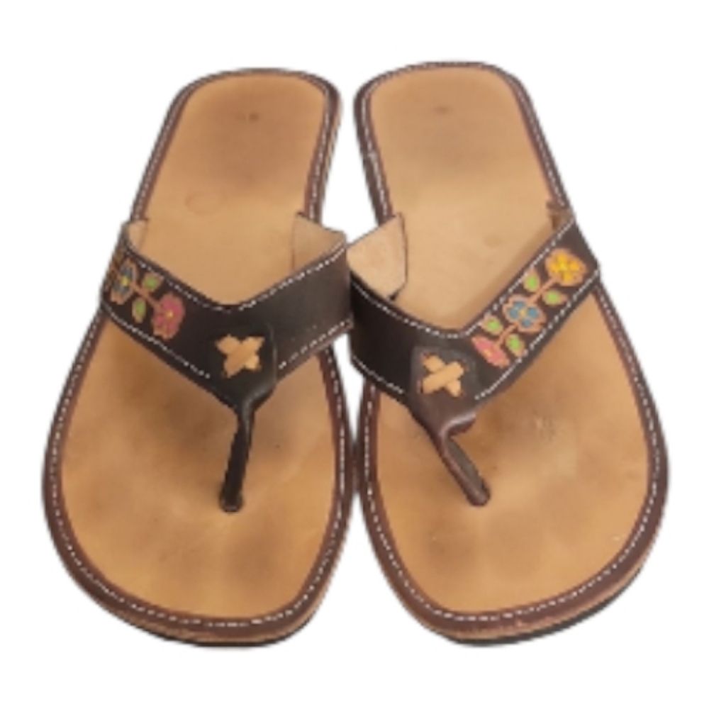 Handmade leather flowed sandals (Pvcb2)